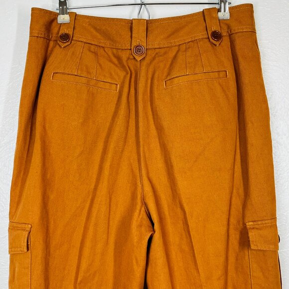 Banana Republic Rust Orange Tapered High Rise Cargo Pants - Picture 5 of 10